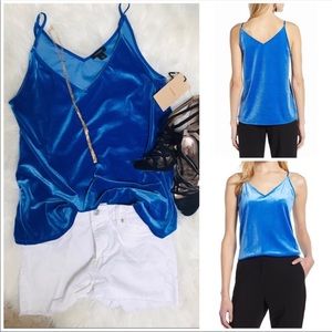 🎇NWT Halogen Blue Velvet Cami - Small